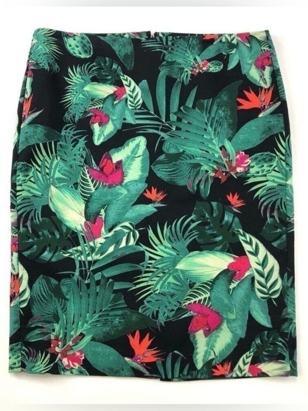 Lord & Taylor tropical brights print stretch cotton lined skirt skirt Size 10